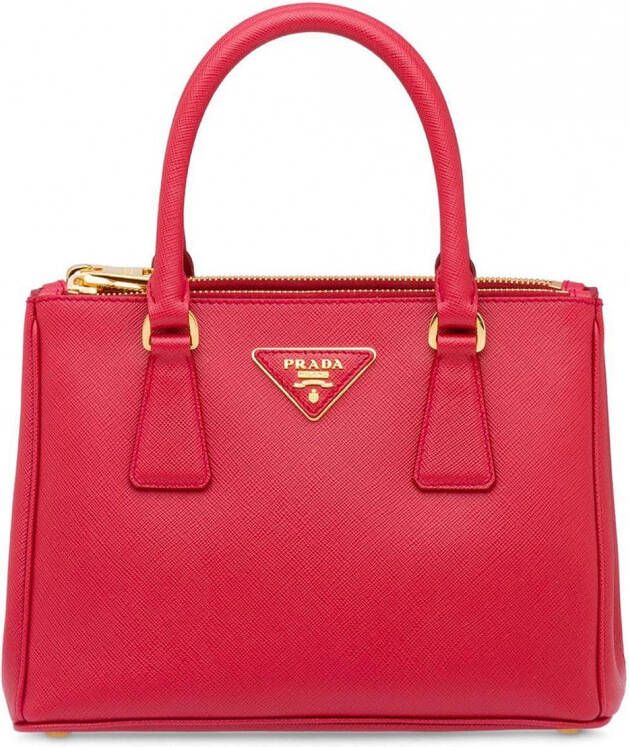 Prada Kleine Galleria leren shopper Rood