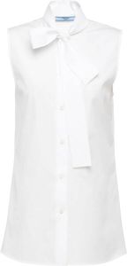 Prada Mouwloze blouse Wit