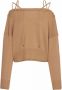 Prada Off-shoulder trui Beige - Thumbnail 1