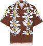 Prada Overhemd met bloemenprint Bruin - Thumbnail 1