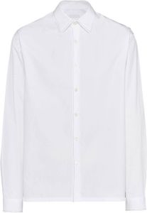 Prada Overhemd met geborduurde ketting Wit
