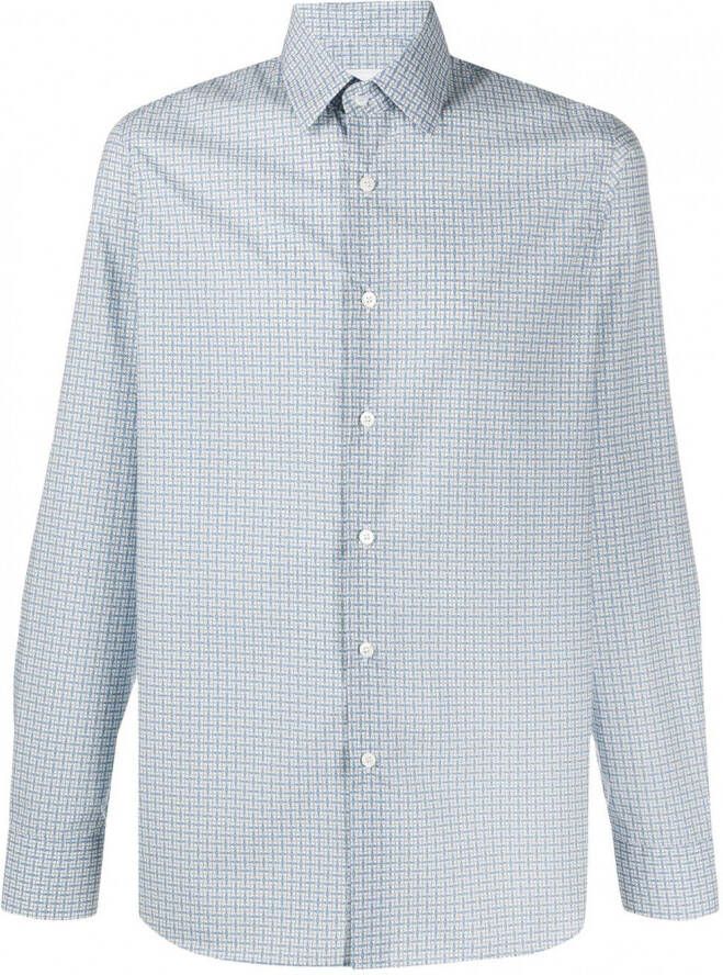 Prada Overhemd met geometrische print Blauw