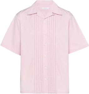 Prada Overhemd met geplooid vlak Roze