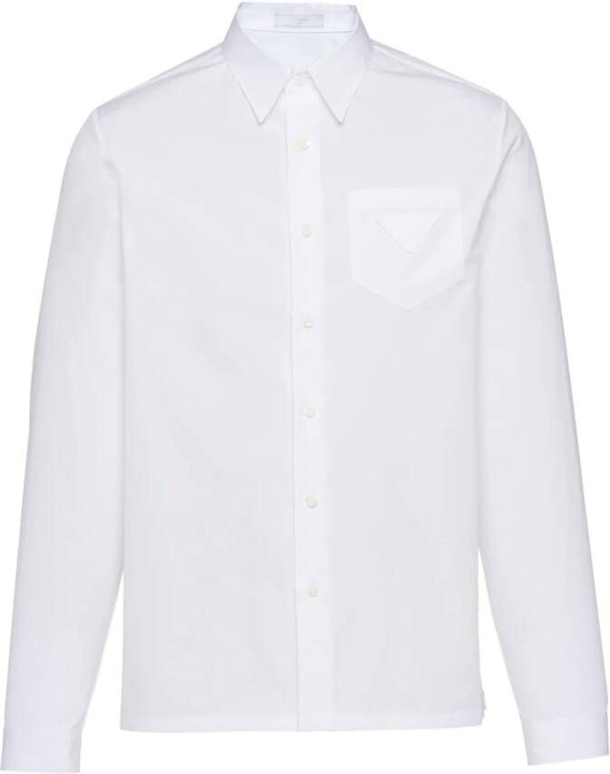 Prada Overhemd met logo Wit