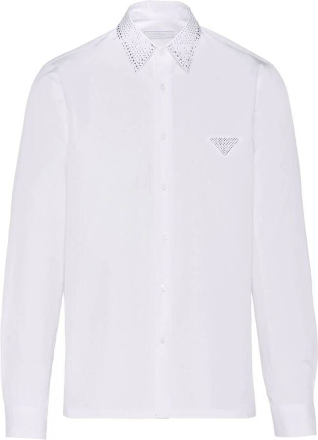 Prada Overhemd met studs Wit