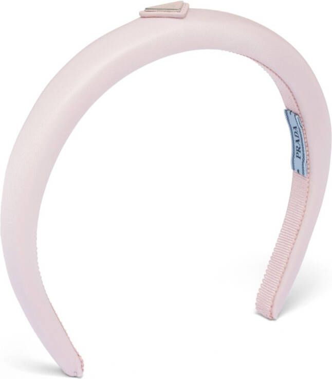 Prada Re-Nylon haarband met logo Roze