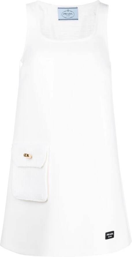 Prada Mini-jurk van scheerwol Beige