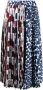 Prada Plooirok met abstracte print Blauw - Thumbnail 1