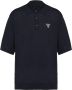 Prada Poloshirt met geborduurd logo Zwart - Thumbnail 1