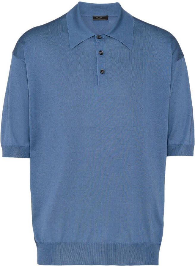 Prada Poloshirt met kraag Blauw