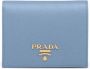 Prada Portemonnee met logo Blauw - Thumbnail 1