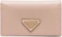 Prada Portemonnee met logoplakkaat Beige - Thumbnail 1