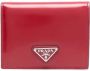 Prada Portemonnee met logoplakkaat Rood - Thumbnail 1