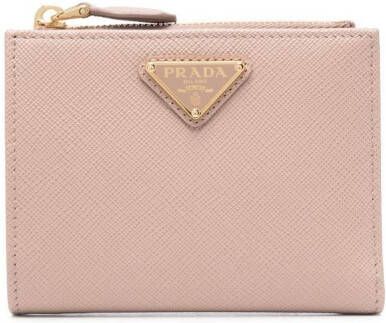 Prada Portemonnee met logoplakkaat Roze