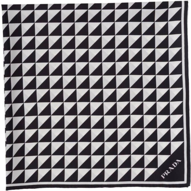 Prada Sjaal met print Zwart