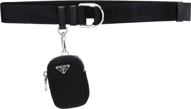 Prada Riem met buidel Zwart