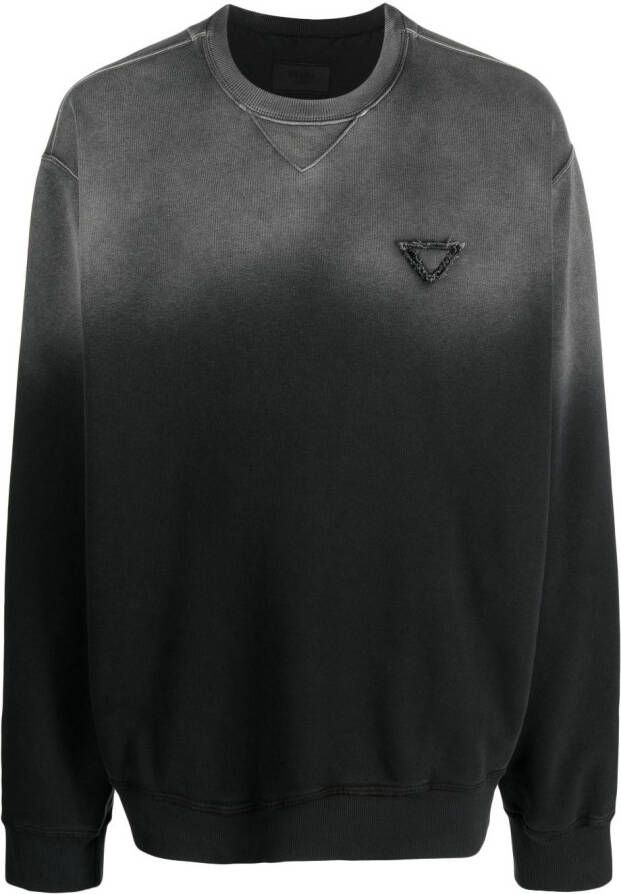 Prada Gerafelde sweater Zwart