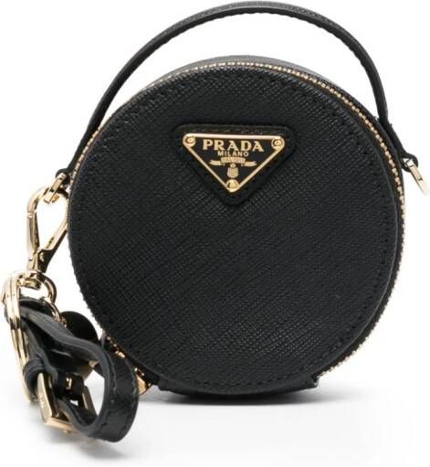 Prada Saffiano kleine buidel Zwart