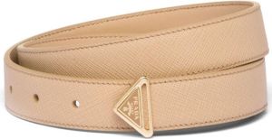 Prada Saffiano leather belt Beige