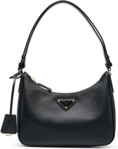 Prada Saffiano leather mini bag Zwart