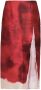 Prada Midi-rok met abstracte print Rood - Thumbnail 1