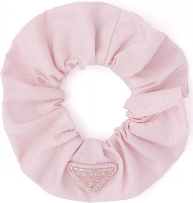 Prada Scrunchie met logo Roze