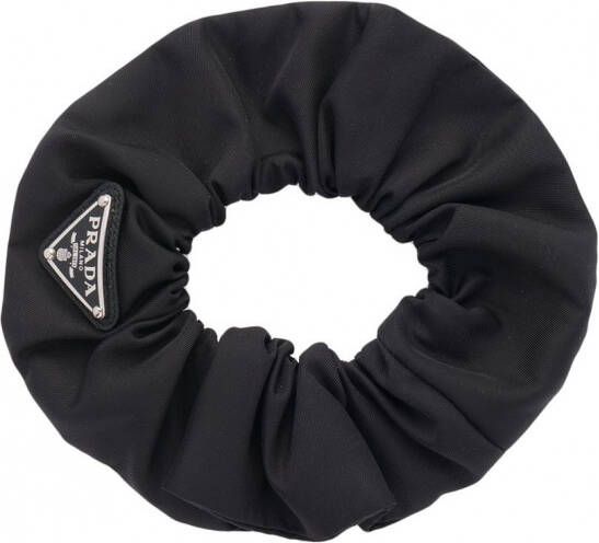 Prada Scrunchie met logo Zwart