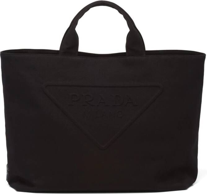 Prada Shopper met logo Zwart