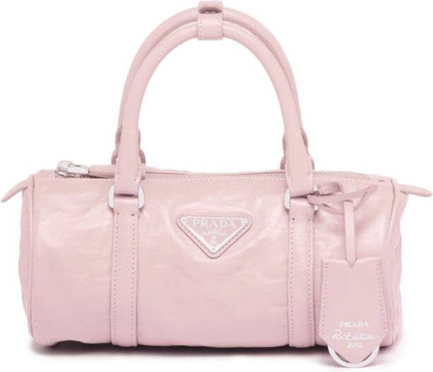 Prada Shopper met logoplakkaat Roze
