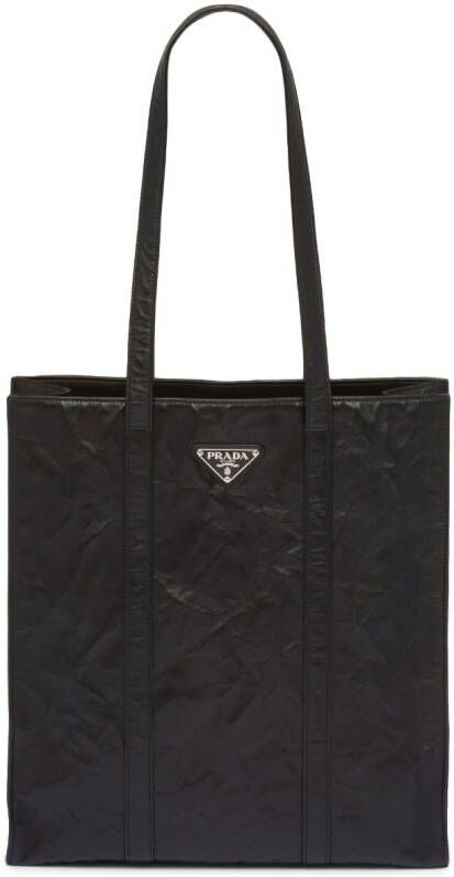 Prada Shopper van nappa leer Zwart