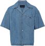 Prada Overhemd met korte mouwen Blauw - Thumbnail 1