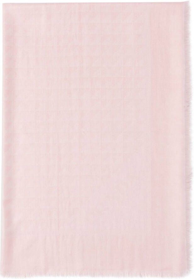 Prada Wollen-zijden sjaal met logo Roze