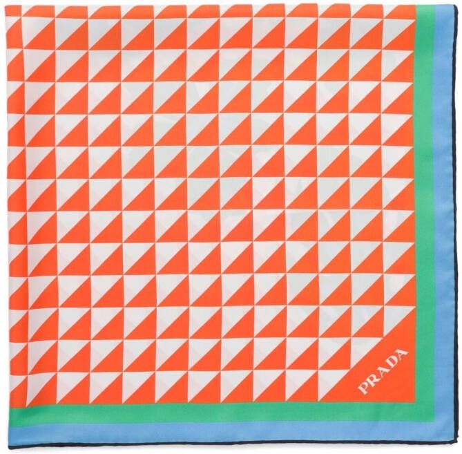 Prada Sjaal met logo Oranje