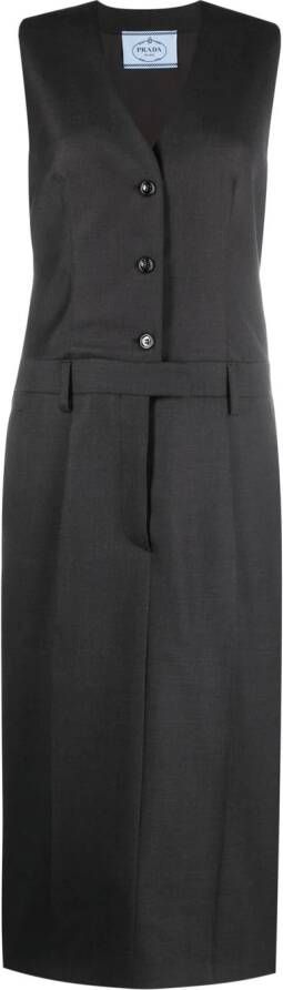 Prada Mouwloze jurk Grijs