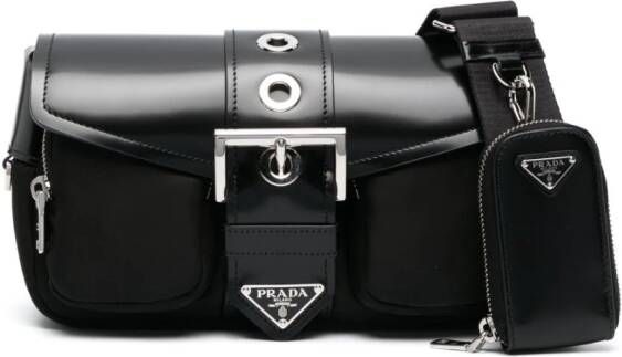 Prada Schoudertas met zak Zwart