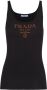 Prada Zijden tanktop met logoprint Zwart - Thumbnail 1
