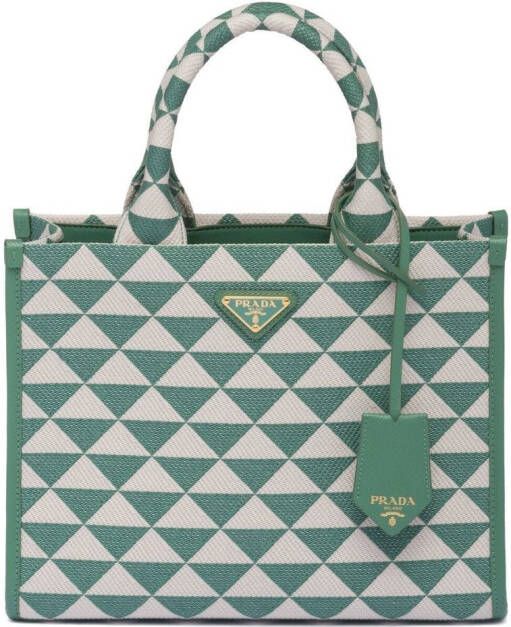 Prada Symbole kleine shopper Groen