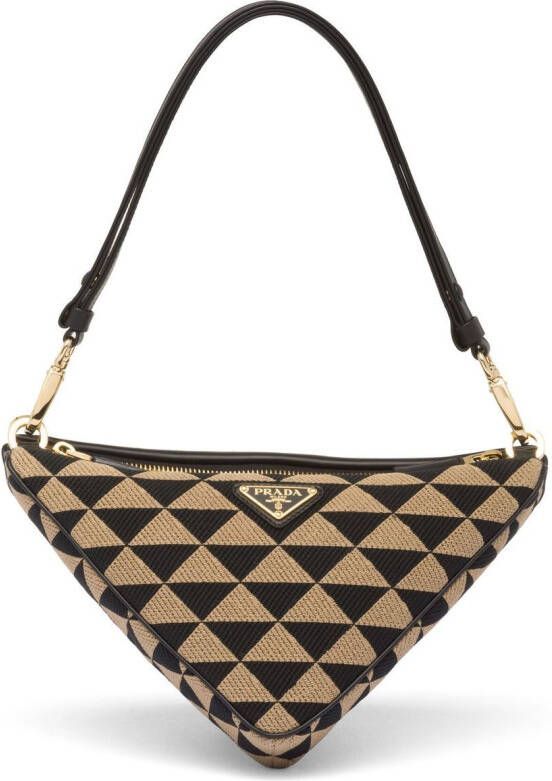 Prada Symbole kleine tas Beige