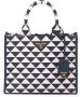 Prada Symbole shopper met jacquard Blauw - Thumbnail 1