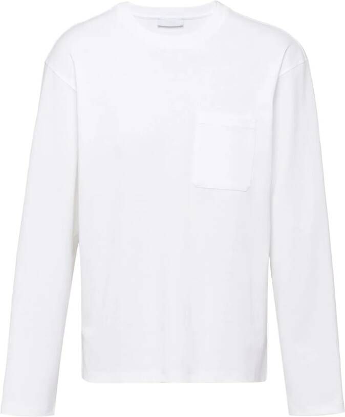 Prada T-shirt met lange mouwen Wit