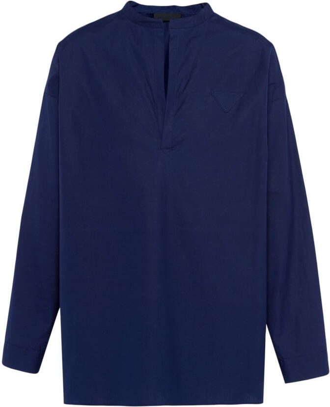 Prada T-shirt met logo Blauw