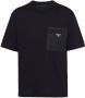 Prada T-shirt met logopatch Zwart - Thumbnail 1