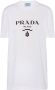 Prada T-shirt met geborduurd logo Wit - Thumbnail 1