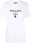 Prada T-shirt met logoprint Wit - Thumbnail 1