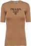 Prada T-shirt met ronde hals Bruin - Thumbnail 1