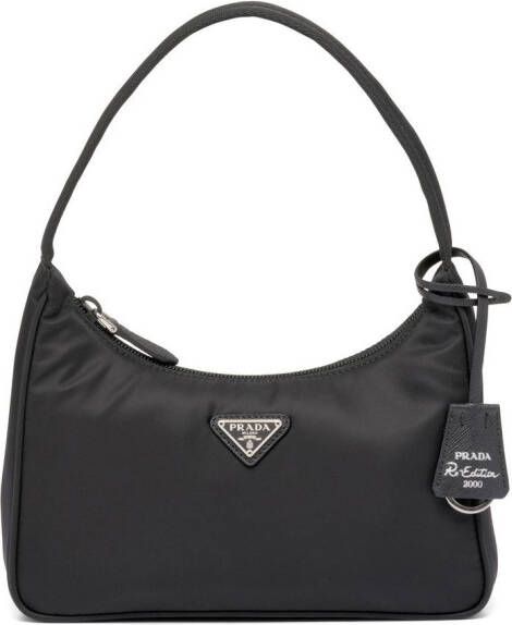Prada Tas met logoplakkaat Zwart