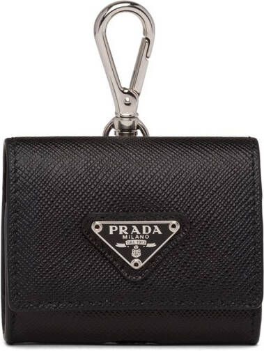Prada Leren oordopjeshoesje Zwart
