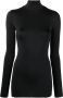 Prada Top met logo en col Zwart - Thumbnail 1