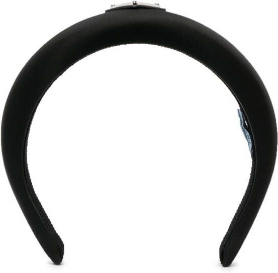 Prada Haarband met logo Zwart