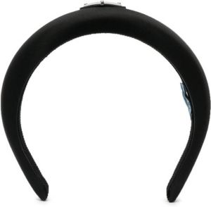 Prada triangle-logo headband Zwart